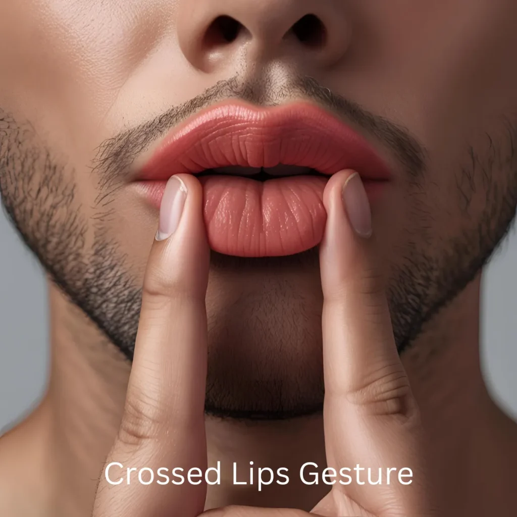 Crossed Lips Gesture