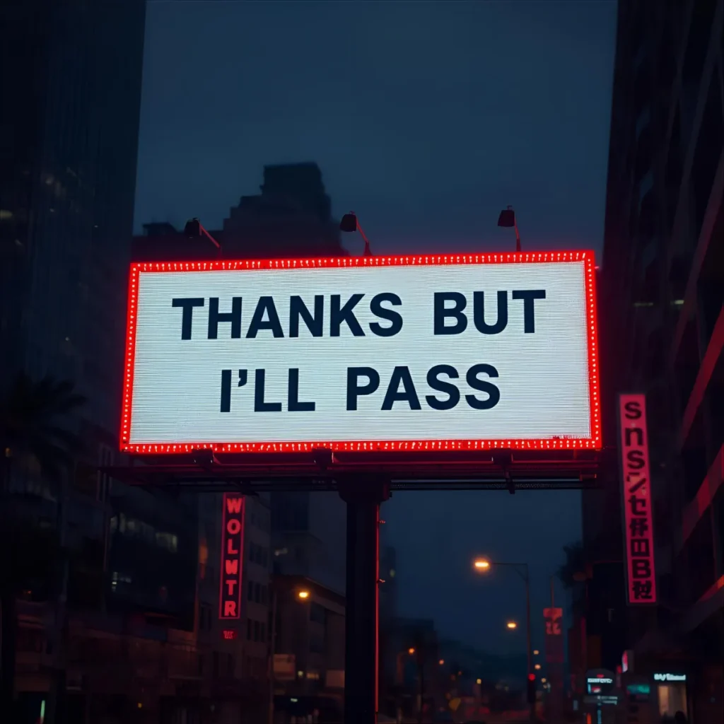 Thanks but I’ll pass