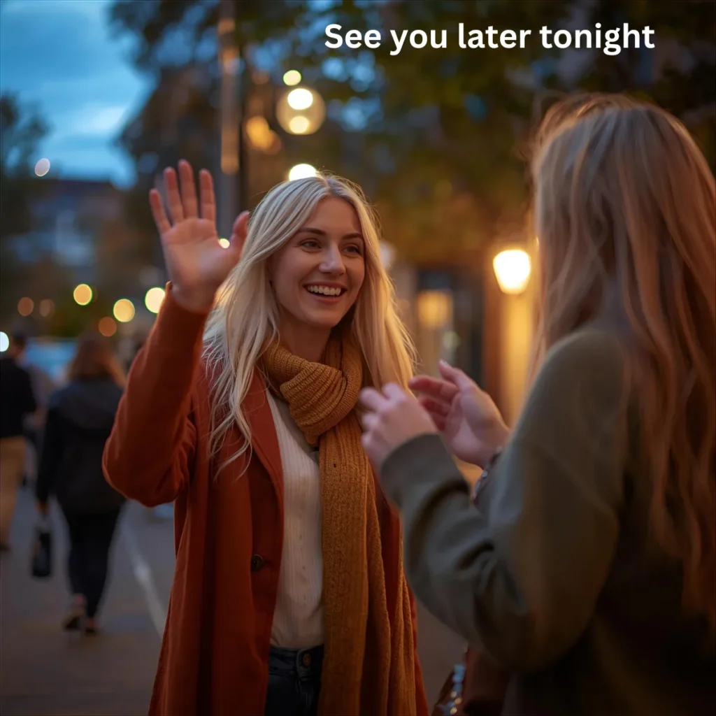 See you later tonight