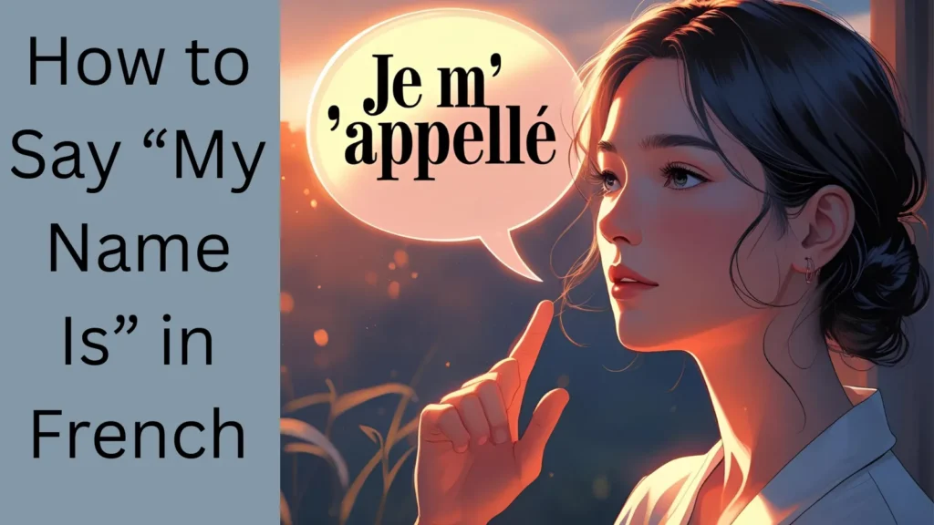 How to Say “My Name Is” in French