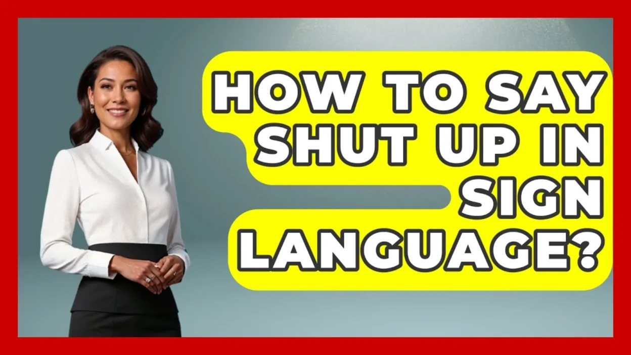 How to Say Shut Up in Sign Language