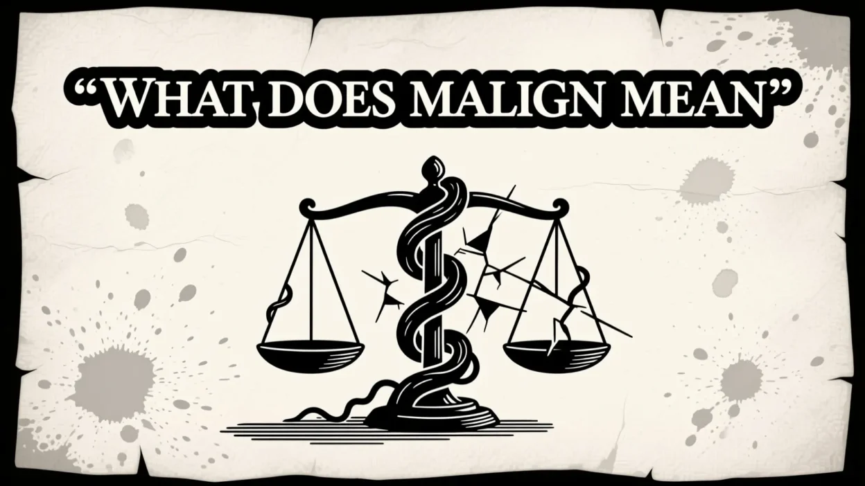 What Does Malign Mean